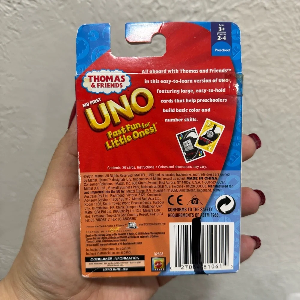 2011 Thomas Friends Train My First Uno King Size Cards NEW SEALED Game Railroad